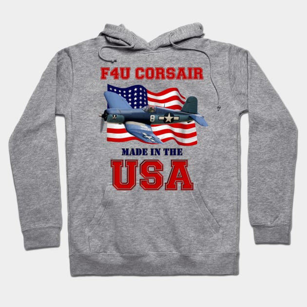 F4U Corsair Made in the USA Hoodie by MilMerchant